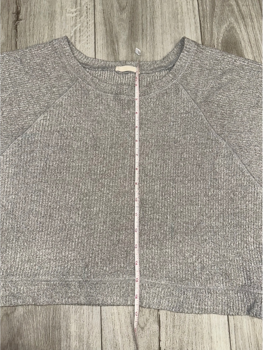 Altar’d State Gray Ribbed Cropped Sweater Size M - Picture 5 of 7